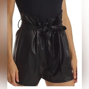Commando Faux Leather Paperbag Short